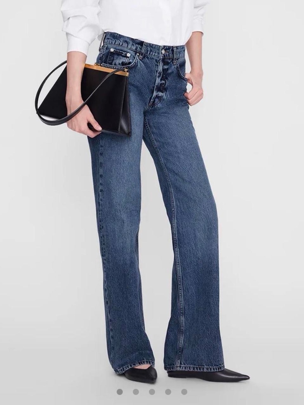 Anine Bing Women's Hugh Jeans in Vintage Blue Denim